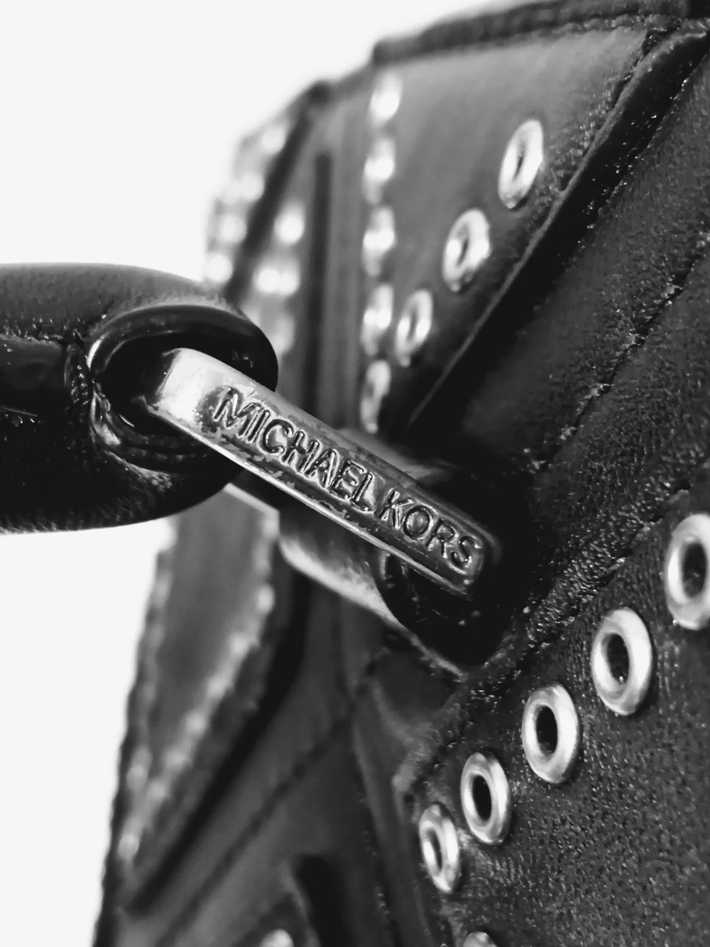 Michael Kors Selma Leather Studded Satchel, Size: 10.5